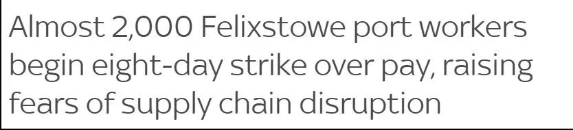 英国费利克斯托港发作大罢工，船司调整船期取缔挂靠！