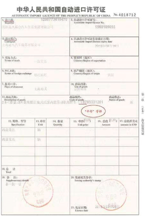 进口汽车有什么分类？保税政策及许可证要求有什么分歧？
