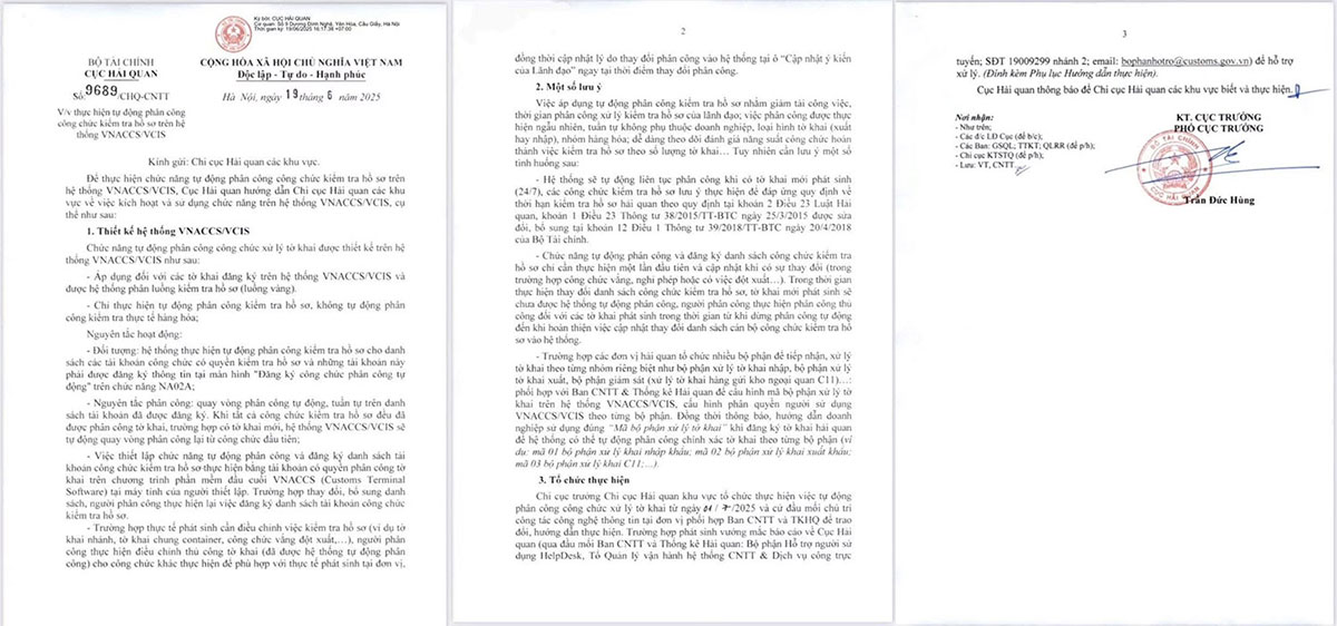 越南VNACCS/VCIS系统自动分配海关审查人员机造