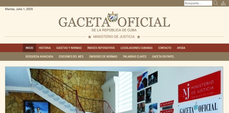 古巴官方公报网站首页